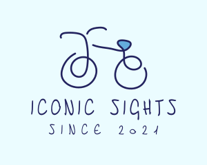 Blue Bicycle Bike  logo design