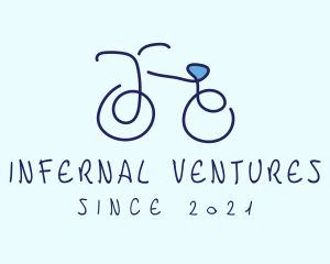 Blue Bicycle Bike  logo design