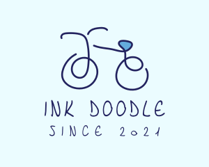 Blue Bicycle Bike  logo design