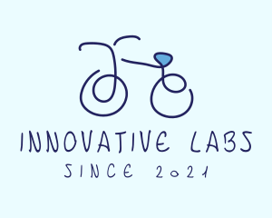 Blue Bicycle Bike  logo design