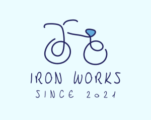 Blue Bicycle Bike  logo design