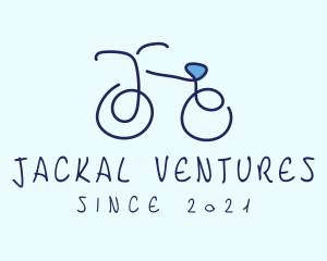 Blue Bicycle Bike  logo design