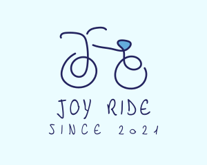 Ride - Blue Bicycle Bike logo design