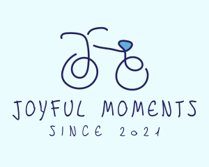 Blue Bicycle Bike  logo design