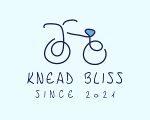 Blue Bicycle Bike  logo design