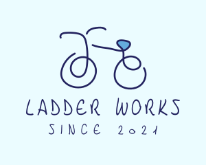 Blue Bicycle Bike  logo design