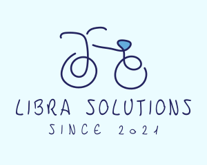 Blue Bicycle Bike  logo design