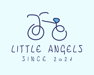 Blue Bicycle Bike  logo design