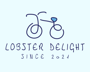 Blue Bicycle Bike  logo design