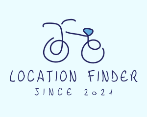 Blue Bicycle Bike  logo design