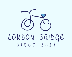 Blue Bicycle Bike  logo design