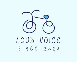 Blue Bicycle Bike  logo design