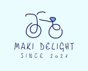 Blue Bicycle Bike  logo design