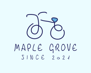 Blue Bicycle Bike  logo design