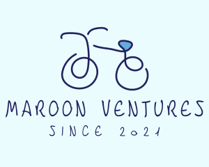 Blue Bicycle Bike  logo design