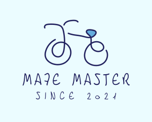 Blue Bicycle Bike  logo design