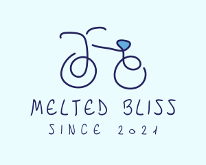 Blue Bicycle Bike  logo design