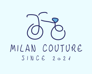 Blue Bicycle Bike  logo design