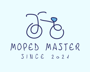 Blue Bicycle Bike  logo design