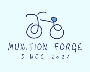 Blue Bicycle Bike  logo design