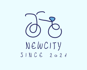 Blue Bicycle Bike  logo design