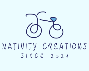 Blue Bicycle Bike  logo design