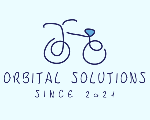 Blue Bicycle Bike  logo design