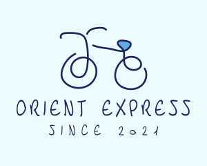 Blue Bicycle Bike  logo design