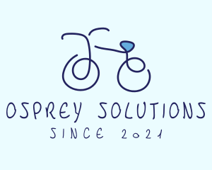 Blue Bicycle Bike  logo design