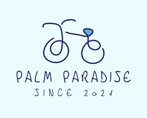 Blue Bicycle Bike  logo design