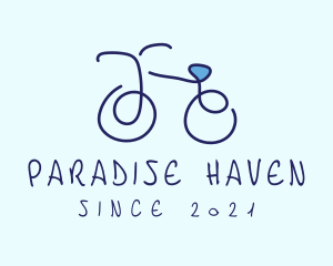 Blue Bicycle Bike  logo design