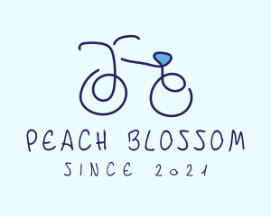 Blue Bicycle Bike  logo design