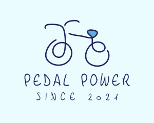Bicycle - Blue Bicycle Bike logo design