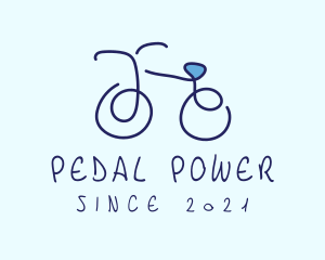 Blue Bicycle Bike  logo design