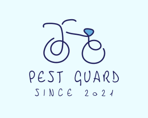 Blue Bicycle Bike  logo design