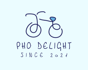 Blue Bicycle Bike  logo design