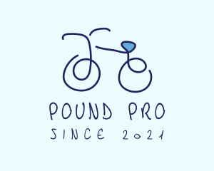 Blue Bicycle Bike  logo design