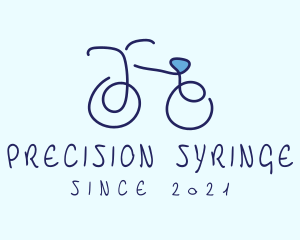 Blue Bicycle Bike  logo design