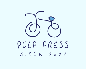 Blue Bicycle Bike  logo design