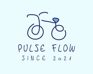 Blue Bicycle Bike  logo design