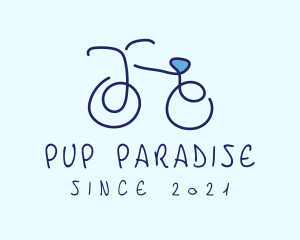 Blue Bicycle Bike  logo design