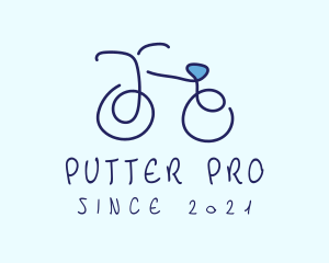 Blue Bicycle Bike  logo design