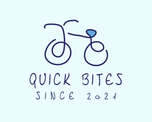 Blue Bicycle Bike  logo design