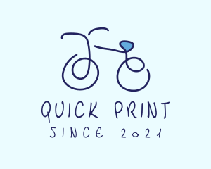 Blue Bicycle Bike  logo design