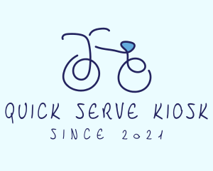 Blue Bicycle Bike  logo design