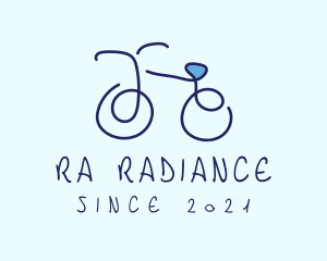 Blue Bicycle Bike  logo design