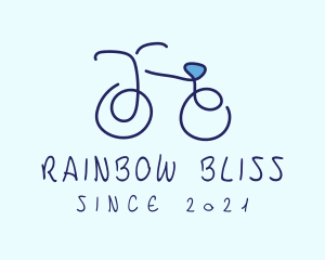 Blue Bicycle Bike  logo design