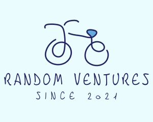 Blue Bicycle Bike  logo design