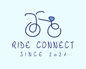 Blue Bicycle Bike  logo design