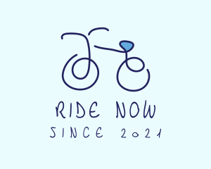 Blue Bicycle Bike  logo design